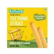 Timios Organic Teething Sticks Whole Wheat And Ajwain- Tasty And Healthy,150Gm, Pack Of 1