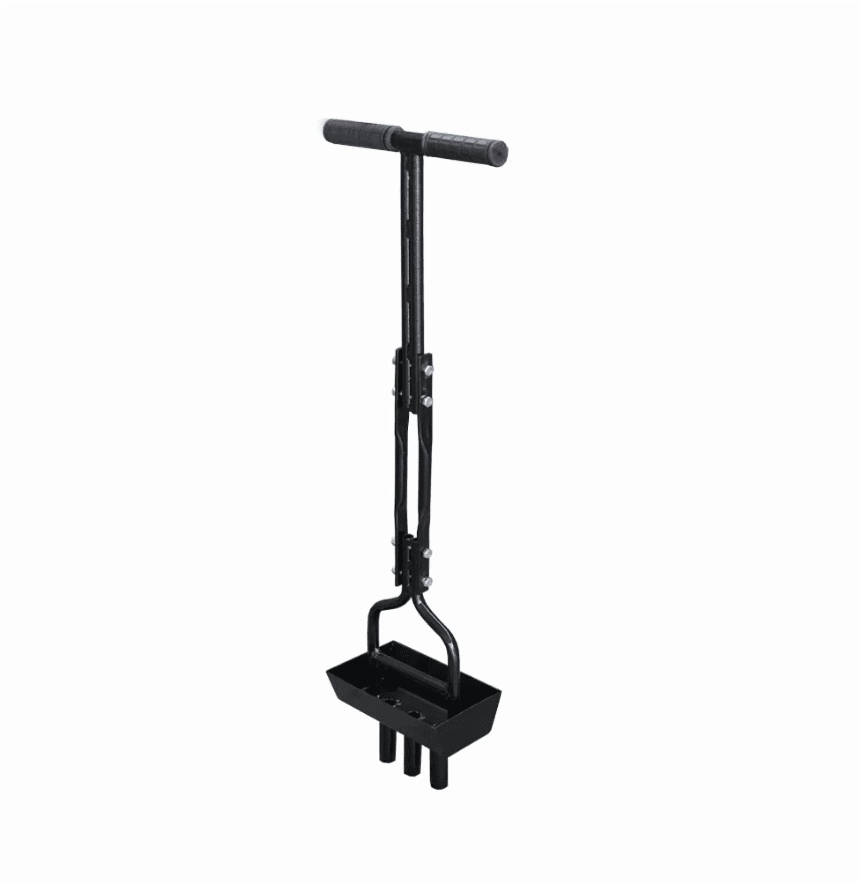 Manual Lawn Aerator with Tray & 3 Hollow Slots Manual Soil Corer Collector Lawn