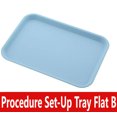 thumbnail image 1 of Dental Procedure Set-Up Trays Flat B (Ritter) 13½" x 9⅝" x ⅞", Autoclavable Tray, Blue, 1 of 1