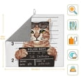 thumbnail image 3 of Naloa Cat Holding Mugshot Sign Dish Drying Mat for Kitchen Counter, Heat Resistant Drainer Mats, Absorbent Draining Mat,Dish Rack Pad,16"x18", 3 of 8