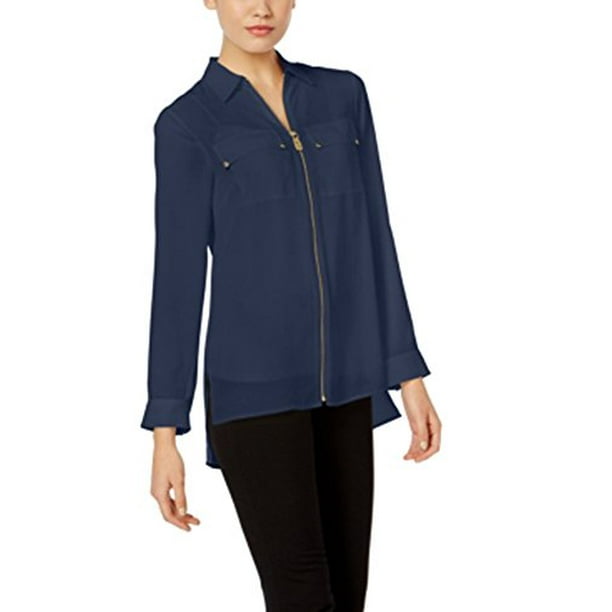 michael kors blue blouse