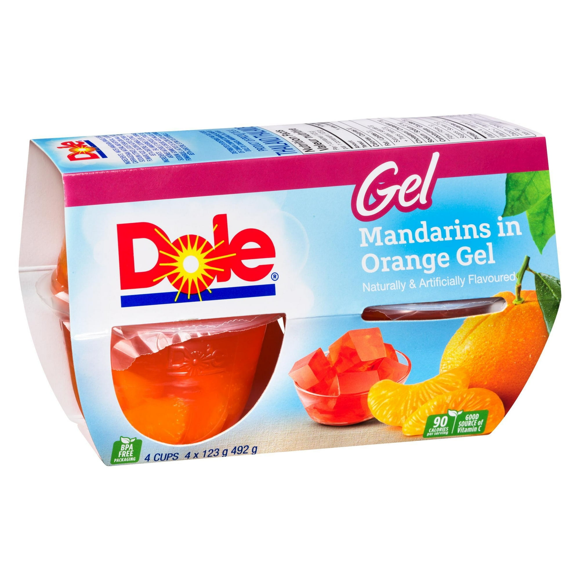 Dole Mandarins in Orange Gel, 4 Cups, 492 g