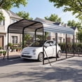 thumbnail image 2 of Gymax Abri d'Auto Robuste pour l'Extérieur en Acier Galvanisé, Garage, Abri de Voiture avec Toit Étanche, 2 of 10