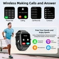 thumbnail image 3 of Mingdaln Men Smartwatch，46mm with Answer/Make Calls/120+ Sport Modes/IP68 Waterproof, Fitness Tracker fits for Android and iPhone Devices, perfect gift (Black), 3 of 7