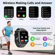 Mingdaln Men Smartwatch,46mm with Answer/Make Calls/120+ Sport Modes/IP68 Waterproof, Fitness Tracker fits for Android and iPhone Devices, perfect gift (Black)
