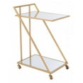 thumbnail image 1 of Zuo 101479 Alto Bar Cart Storage&44; Miroir & Or, 1 of 9