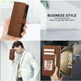thumbnail image 4 of for Samsung Galaxy Z Fold 7 Classic PU Leather Case, Magnetic Closure Vintage Card Slots Wallet Case Wrist Strap Embossed Kickstand Full Body Protection Phone Cover for Samsung Galaxy Z Fold 7, Brown, 4 of 8