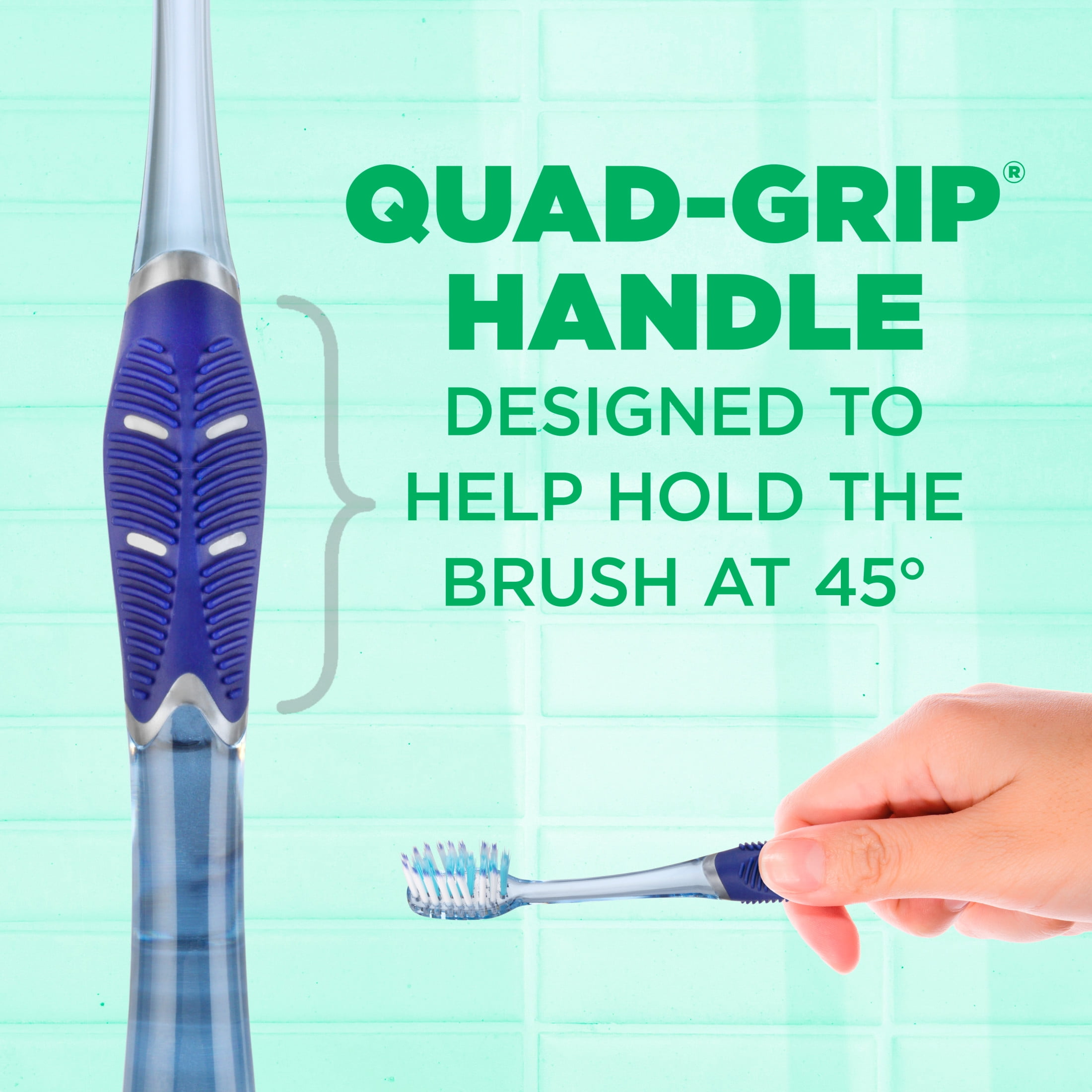 GUM Technique Deep Clean Toothbrush, Compact Head, Ultra-Fine Tapered Bristles for Adults, 3 Count, Recommended by Dental Professionals