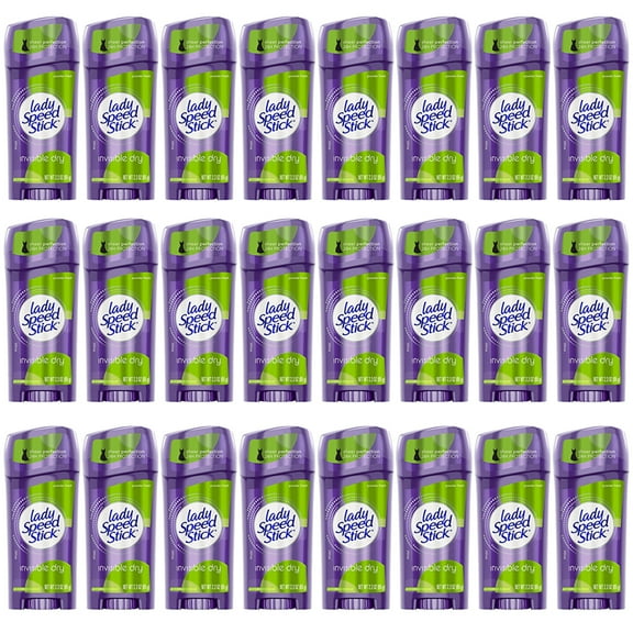 Pack of (24) Lady Speed Stick Invisible Dry Deodorant Powder Fresh for Women - 2.3 oz Deodorant Stick
