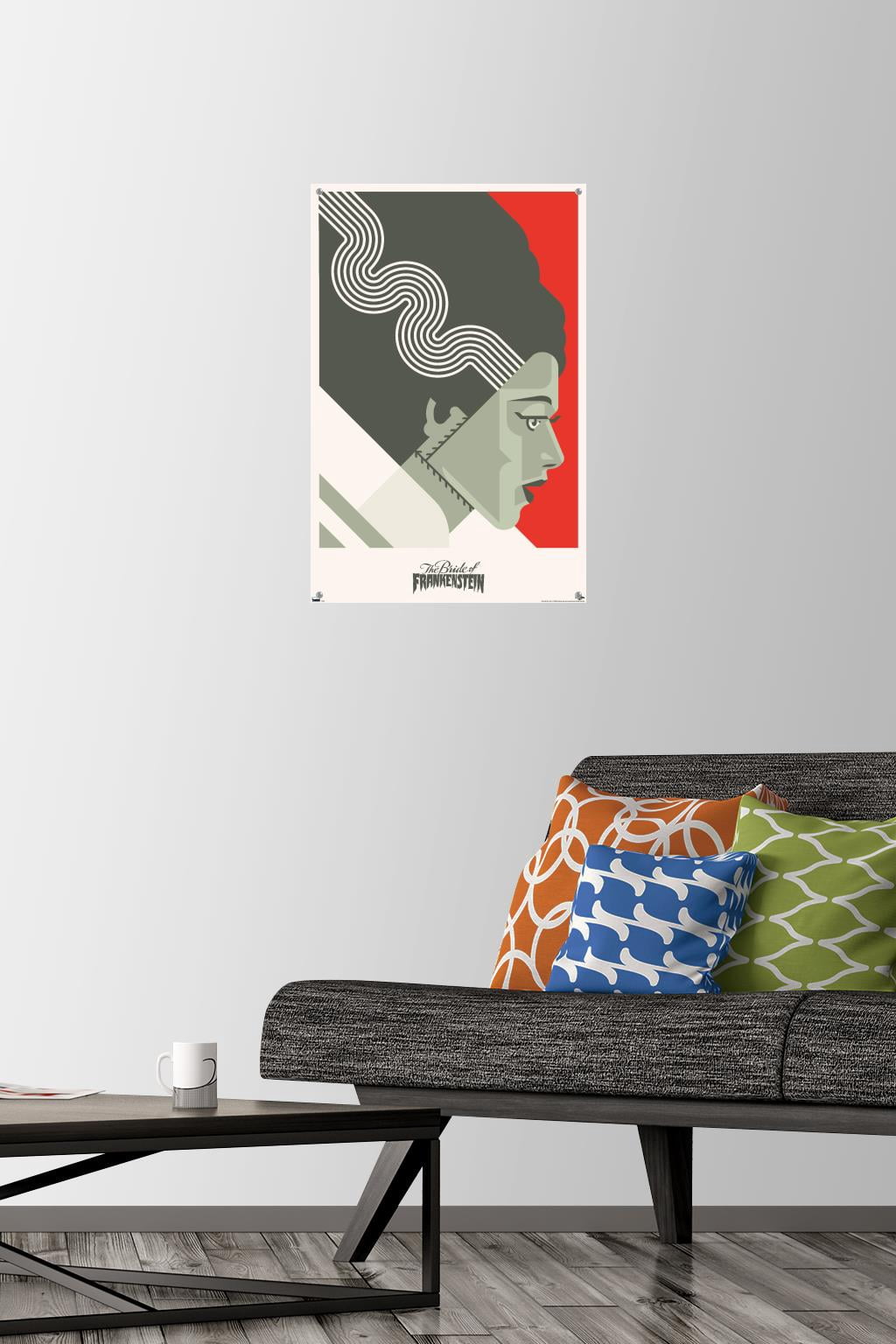 The Bride of Frankenstein - Graphic Wall Poster with Push Pins, 14.725" x 22.375"