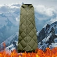 thumbnail image 4 of HOMBOM Womens Hooded Quilted Vest Trendy Long Gilet Heavyweight Full Zip with Pockets Outwear Green for Women Sleeveless, 4 of 6