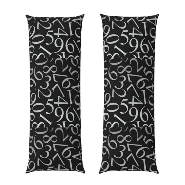 Balery Numbers Funda Protectora para Almohada Corporal de Algodón Hipoalergénico con Cierre(55 x 21 pulgadas), Almohadas No Incluidas