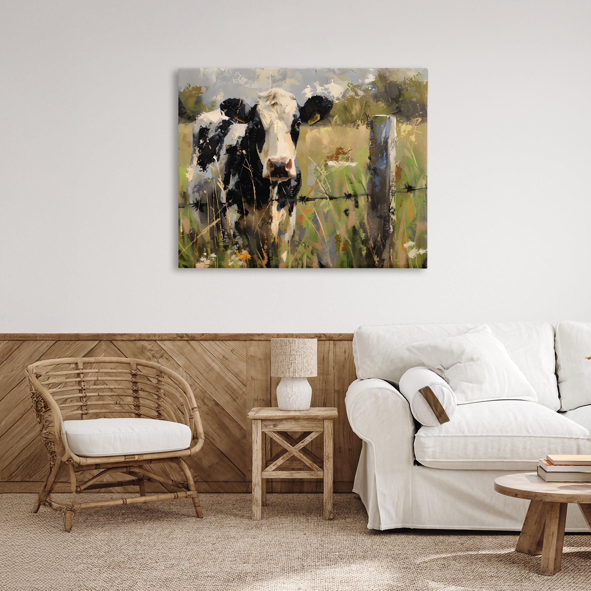 Stupell Industries Cow in Summer Pasture Canvas Wall Art, design by Creative Studio