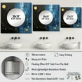 thumbnail image 4 of Designart "Blue Black Abstract Simplicity Round Lines III" Abstract Collages Blue Large Square Mirror - Square Bedroom Mirror Printed Wall Decor - Transitional Square Printed Wall Mirror Art, 4 of 5