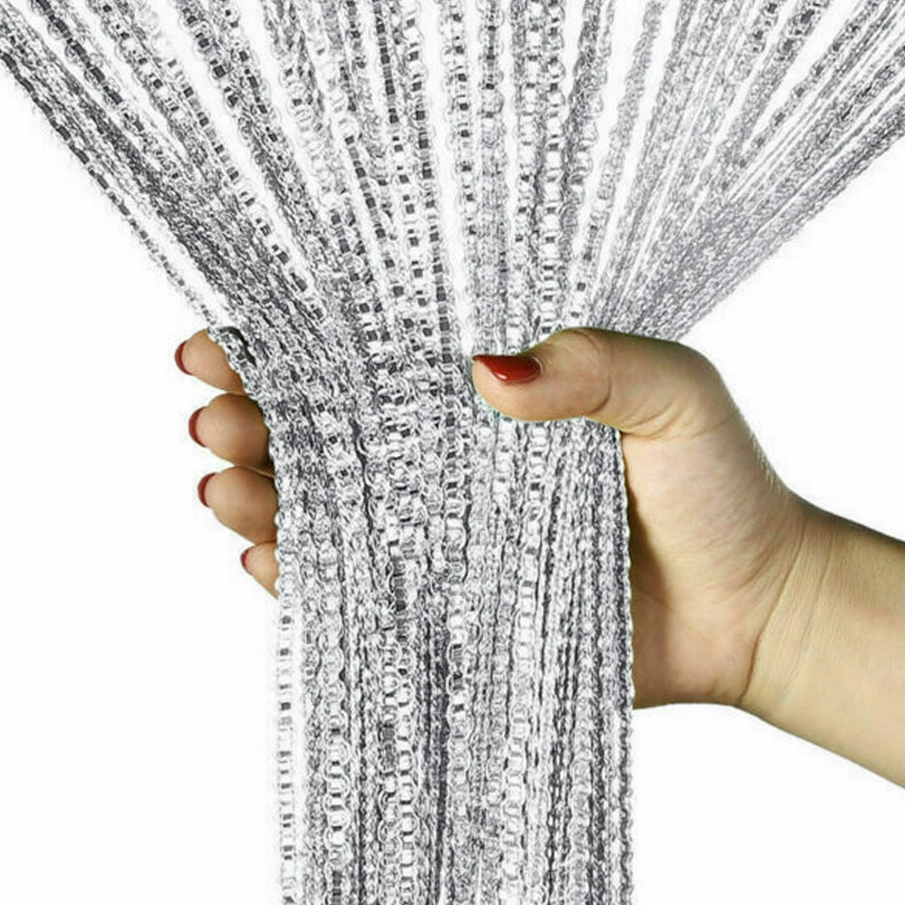 Spencer 1 x 2M Door String Curtain Beaded Room Divider Wall Panel ...