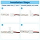 thumbnail image 4 of Uxcell Paquete de 10 conectores de tira de luces LED de 2 pines para tiras de 10 mm de ancho 3528 5050/Iluminación de bricolaje [Blanco, Negro, Rojo], 4 of 6