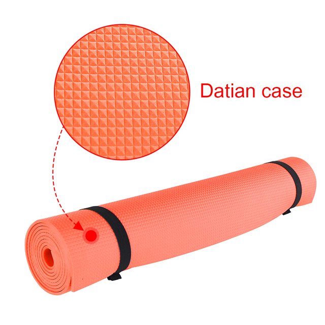 Esterilla de yoga de 1730x600x4 mm Esterilla de ejercicio de Pilates antideslizante para todo uso (naranja)