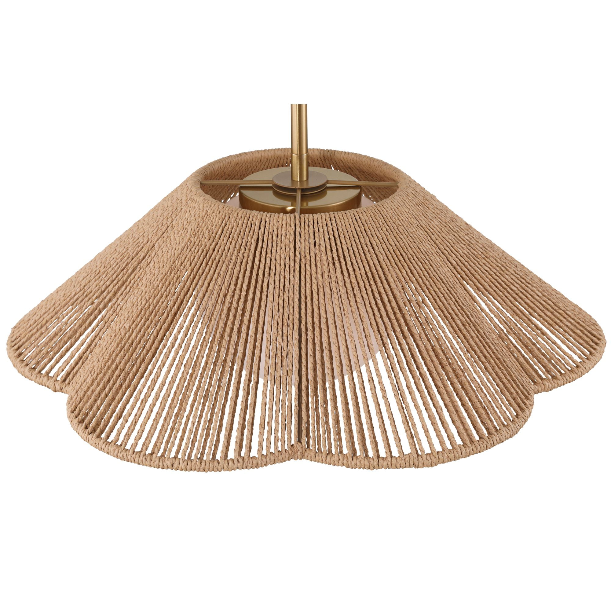 360 Lighting Mylinh 22 1/4" Modern Cottage Pendant Ceiling Light Fixture Dining Room Over Table Hanging Brass Finish Natural Rope
