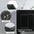 thumbnail image 4 of 48" Bathroom Vanity Combo, Bathroom Sink Cabinet with 2 Doors and 4 Drawer, Bathroom Storage Cabinet with Single Sink, Freestanding Bathroom Vanities, Black, 4 of 9