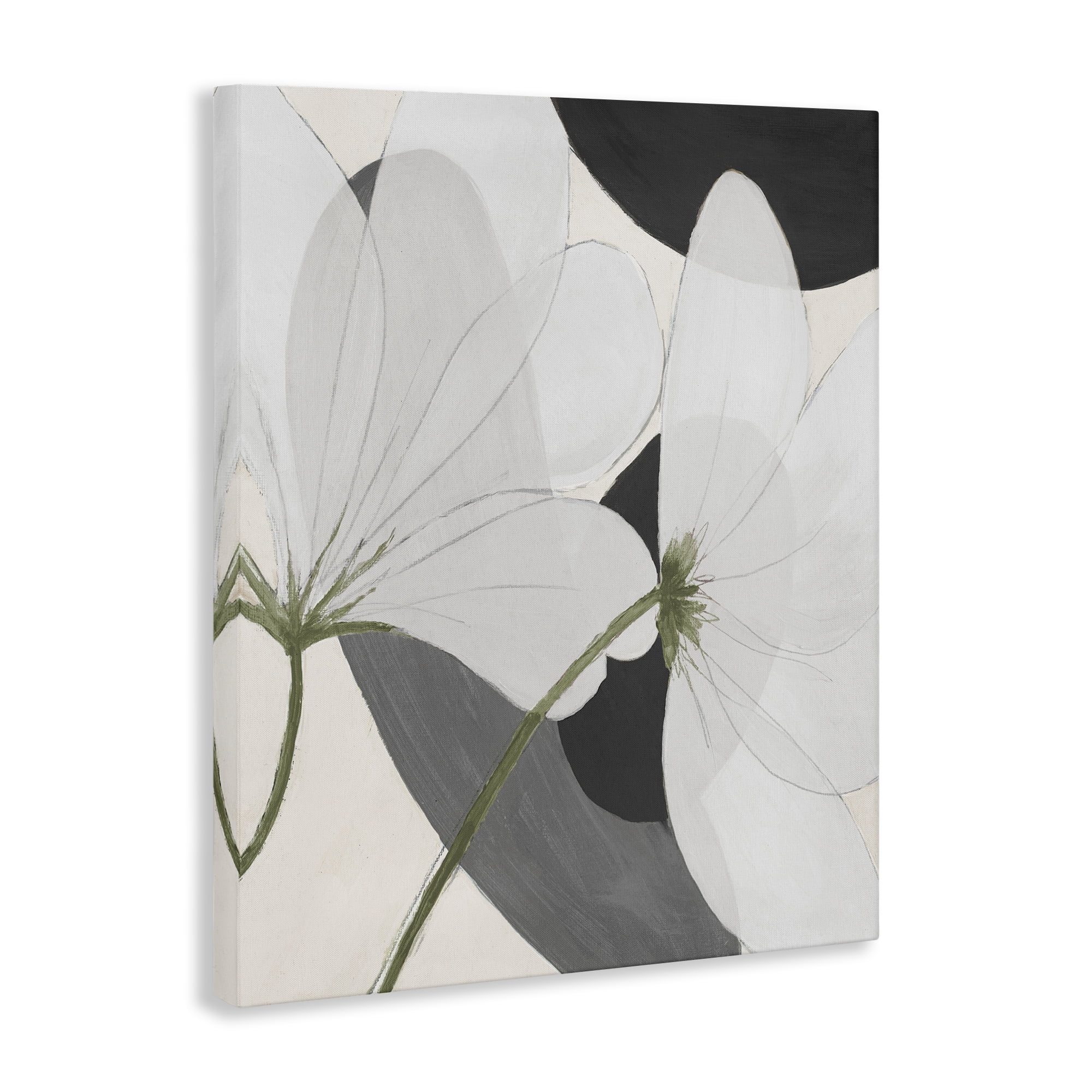 Stupell Industries Abstract Retro Florals Botanical & Floral Painting Gallery Wrapped Canvas Art Print Wall Art, 16 x 20