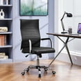 thumbnail image 5 of CRXX PU Leather Managerial Chair High Back Computer Desk Chair Management Task Chair Swivel Rolling Chair with Ergonomic Backrest and Adjustable Height for Conference and Home, Black, 5 of 10