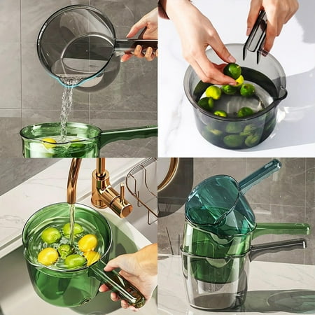 

HMPEAIIY Water For Bath Transparent Water With Spout Clear Water Long Handle Water Spoon Hanging Water For Kitchen Rubber Catcher Stoppers Kitchen Rubber Strainers Kitchen Strainer Small Stainless
