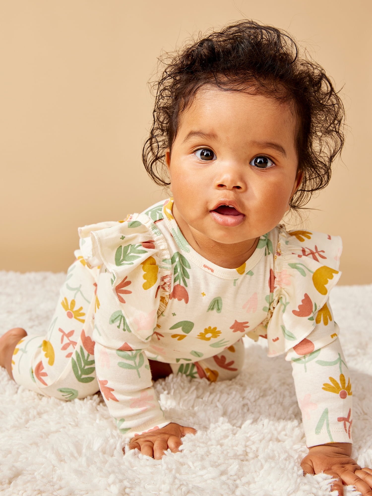 Baby Boy/Girl Love Heart and Letter Print All Over Stars Short-sleeve Romper