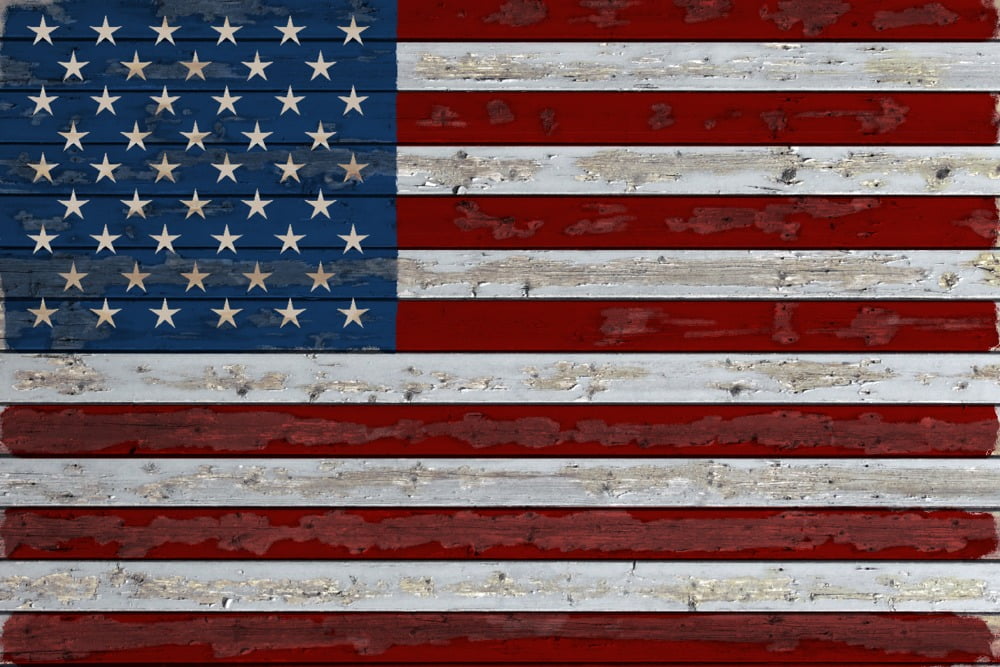 Distressed American Flag (9x12 Wall Art Print, Home Decor) - Walmart.com