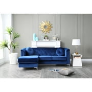 Homestock Mediterranean Magic Sofa Chaise , Navy Blue