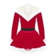 thumbnail image 4 of Niños Niñas Navidad señora Santa Claus fiesta de año nuevo disfraz Cosplay pompones adornado Ballet danza figura patinaje vestido mono, 4 of 5