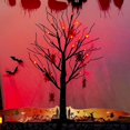 thumbnail image 1 of [ ] Halloween Tree FT Spooky Trees with LED Purple Lights Bats Battery Operated Small Tabletop Twig Centerpiece Tree with Timer for Halloween Decorations Indoor, 1 of 9