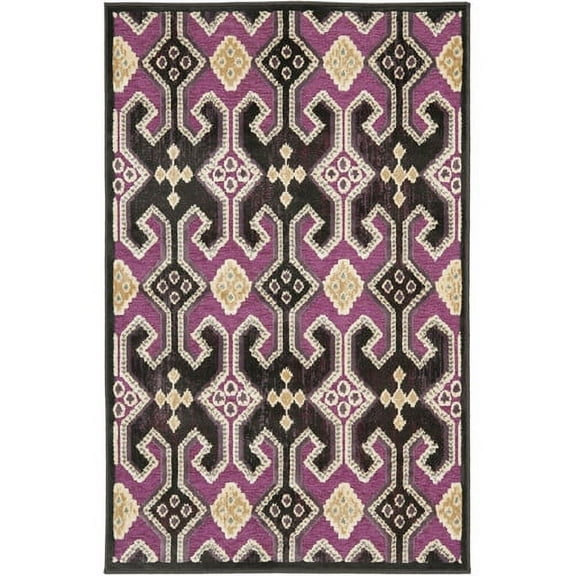 SAFAVIEH Paradise Melanie Geometric Tessellation Area Rug, Fuchsia/Purple, 5'3" x 7'6"
