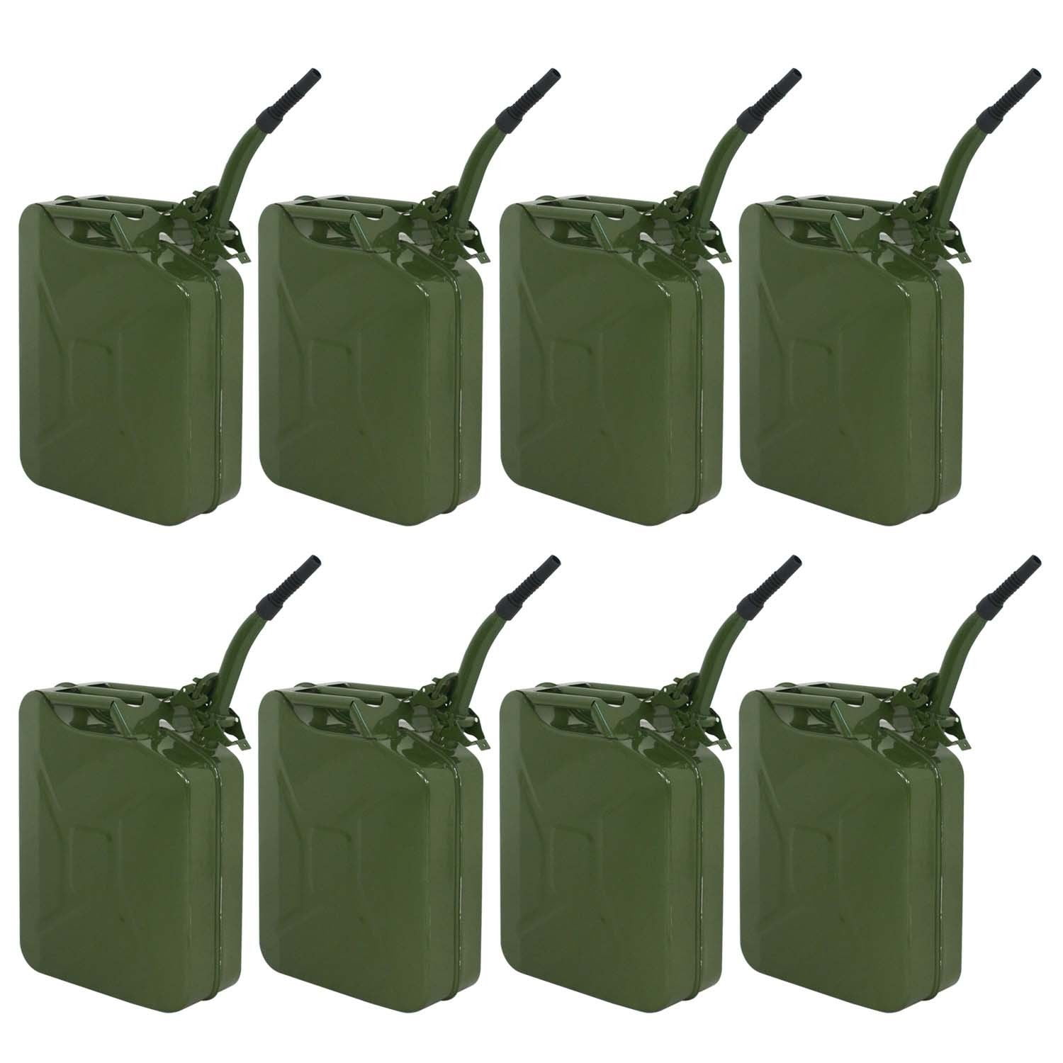20L Army Backup Jerry Can Gasoline Fuel Can Metal Tank Emergency Motor 5 Gal 
