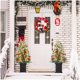 thumbnail image 2 of 3 - ft artificial christmas tree con square base, 78 LED lights, red berry decorations: easy installation para holidays, 2 of 6