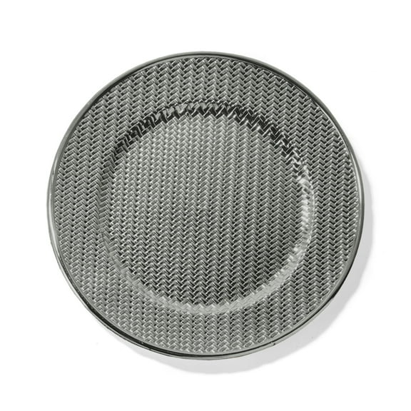 AUBREY GRAY ANTIQUED ELECTROPLATED CHARGER SET/4 13"D