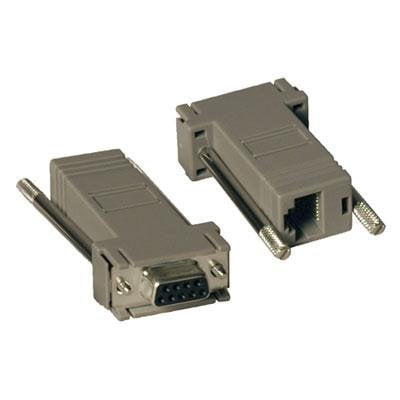 Adaptador de módem nulo RJ45 a DB9 de 2 piezas para TRIPP LITE