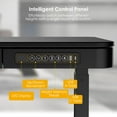thumbnail image 4 of Bureau Debout Électrique 48 x 24 Pouces, Poste de Travail Informatique Assis-Debout à Hauteur Réglable avec Tiroir de Rangement et Poteaux USB pour Bureau à Domicile (Plateau d'Une Seule Pièce et Cadre en Acier), 4 of 10