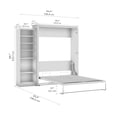 thumbnail image 6 of Bestar Key West Queen Murphy Bed with Closet Organizer (94W) - Engineered Wood, 6 of 16