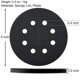 thumbnail image 4 of Almohadilla de interfaz de esponja suave de 2 piezas de 5 pulgadas (125 mm) de 8 orificios compatible con superficies irregulares, 4 of 5