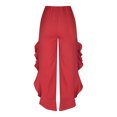 thumbnail image 5 of MuZeFu Wide Leg Jeans for Women Trendy Fashion Womens Casual Soild Color Elastic Ruffle Loose Pants Straight Wide Leg Trousers Pants, 5 of 6