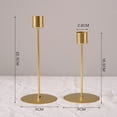 thumbnail image 2 of 4PCS Nordic Luxury Metal Candle Holder Set for Romantic Dinner Table Decor, Minimalist Taper Candle Stands 8.07in & 6.50in, 2 of 4