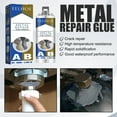 thumbnail image 1 of DPTALR Colle de Réparation Métallique 50 ml (A&B), Pâte de Réparation Métallique Industrielle Résistante à la Chaleur pour Soudure à Froid, Adhésif pour Fissures, 1 of 9