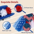 thumbnail image 6 of 23 Inch 4Th of July Lawn Goose Outfit Set, 4Th of July Porch Goose Outfit, Patriotic Lawn Ornament Outfit, Star Print Detailing, 3 Piece 4Th of July Accessory Kit with Felt Hat,, 6 of 7