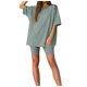 thumbnail image 5 of Conjunto deportivo de manga corta y pantalones cortos para mujer, para yoga y running - S-XXXL, 5 of 6