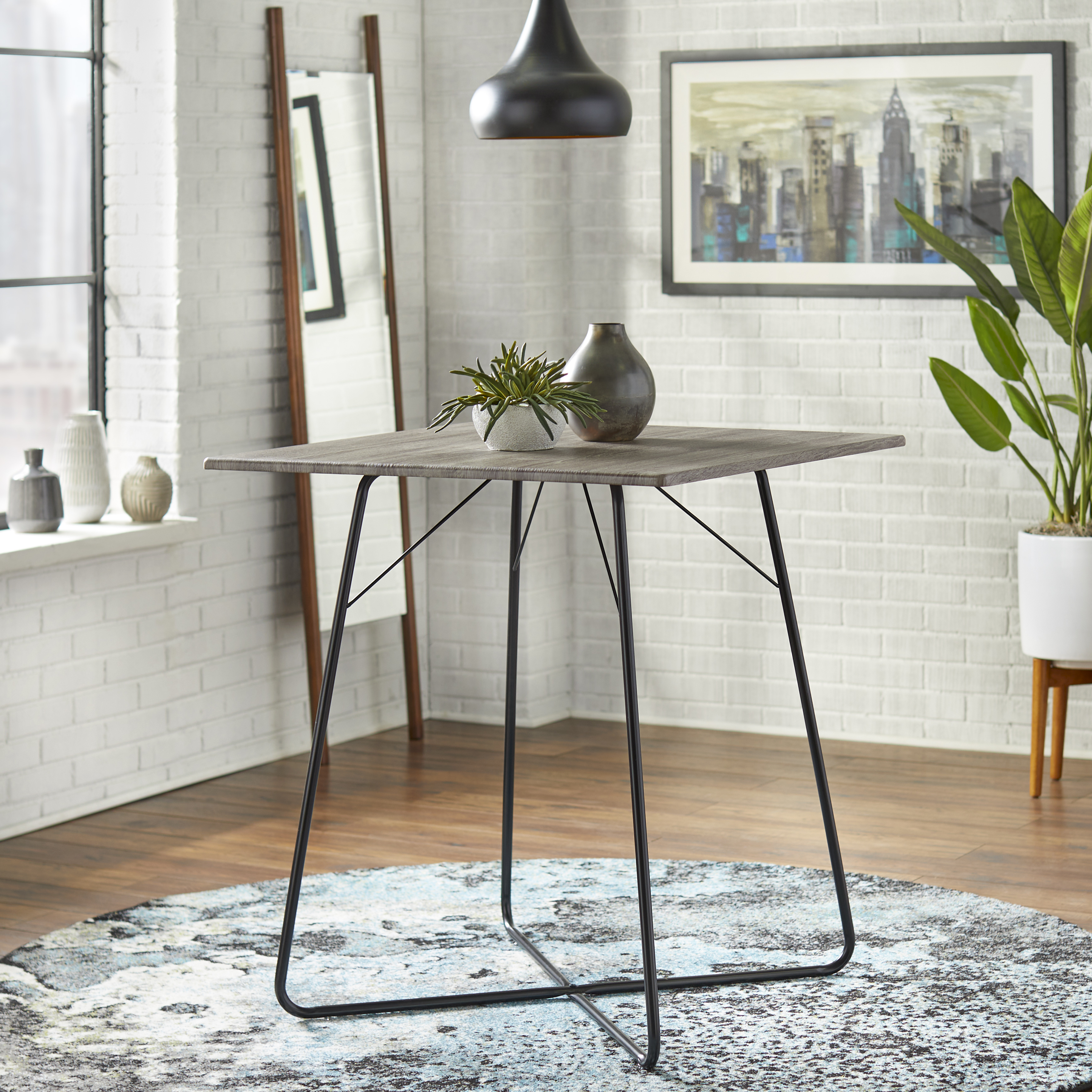 TMS Petra 5-Piece Counter Height Dining Set, Grey