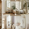 thumbnail image 6 of Full Length Mirror, 57"x19" Floor Mirror, Floor Standing Mirror Freestanding Full Body Mirror with Stand for Bedroom, Hanging Mounted Mirror for Living Room Cloakroom, Gold, 6 of 12