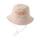 thumbnail image 3 of Sombrero para el sol para niños con linda letra bordada y solapa en el cuello, sombrero de pescador de doble cara para durante 2 a 4 años, 3 of 9