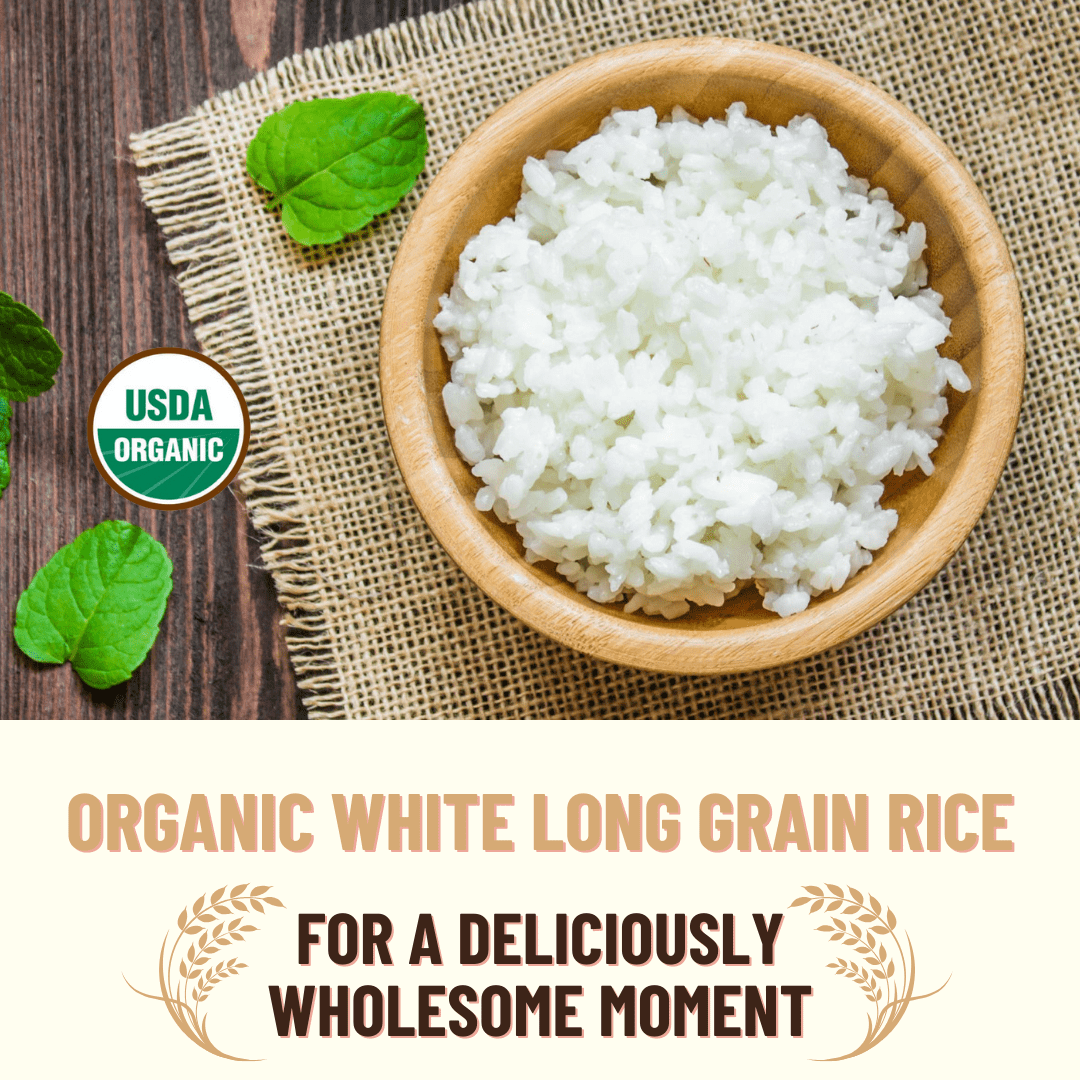 Rice, White Long Grain, 25LB BAG, USA Grown, USDA Certified Organic & GMO Free, Sustainable Farming Practices-Mountain High Organics