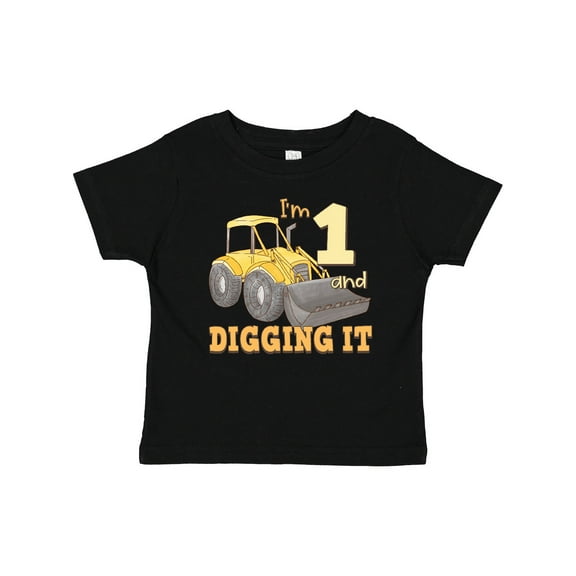 Inktastic I'm 1 and Digging It Bulldozer Boys or Girls Baby T-Shirt
