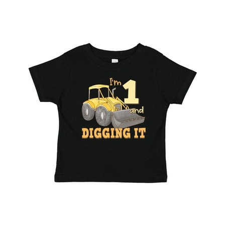 

Inktastic I m 1 and Digging It Bulldozer Gift Baby Boy or Baby Girl T-Shirt